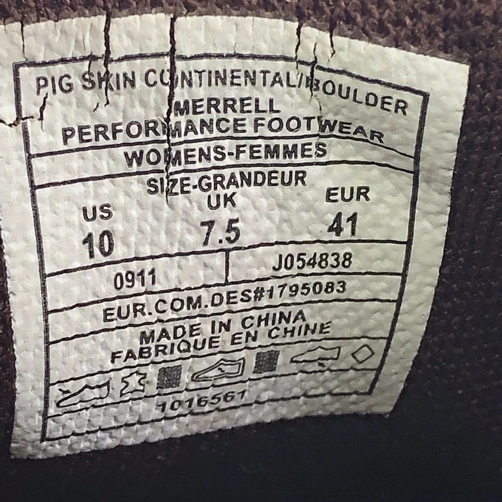 Merrell Pig Skin Continental Boulder Hiking Boot Shoes